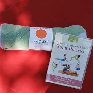 Yoga DVD and No-skid yoga towel
